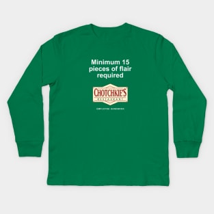 Minimum 15 pieces of flair required - Chotchkie's Kids Long Sleeve T-Shirt